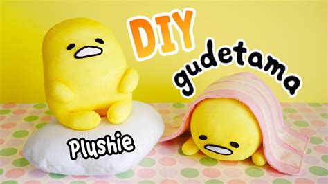 Diy Gudetama Plushie With Simple Materials Lazy Egg Plushie