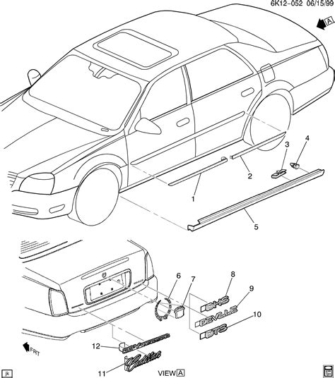 Cadillac Deville KD KE KF MOLDINGS BODY BELOW BELT EPC Online