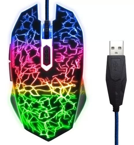 Mouse De Juego Gamer Luces Rgb Retroiluminado Usb Dpi Pc