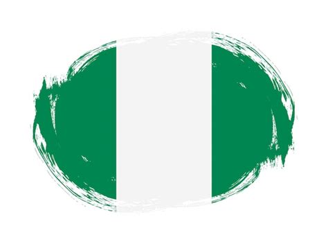 Premium Photo Nigeria Flag In Rounded Stroke Brush Background