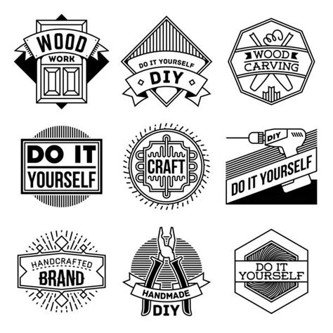 diy logo stock illustrations royalty  vector graphics