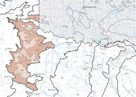 Usgs Ecoregions Of Texas · Detail Of The Texas Canyonlands