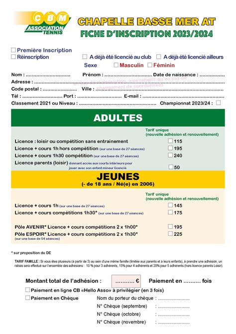 Les Inscriptions