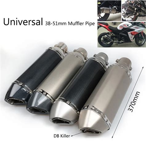 Universal Mm Motorcycle Silencer Stainless Steel Exhaust Muffler