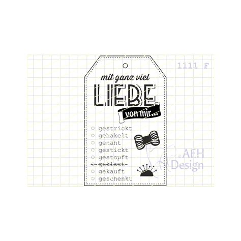 Aeh Design Gummistempel F Geschenk Anh Nger Handarbeit Liebe Ba