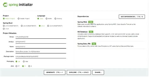 Spring Boot With H2 Database Java Development Journal