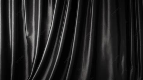 Elegant Black Silk Curtain Texture Perfect For Backgrounds And Artistic