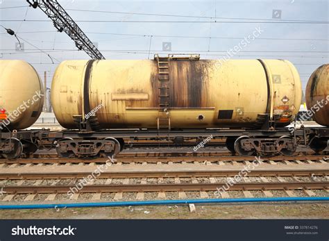 cargo train oil cars  railway stock photo  shutterstock