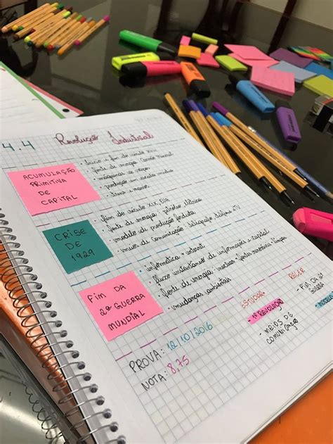 Cadernoorganização escolar Libreta de apuntes Como tomar apuntes