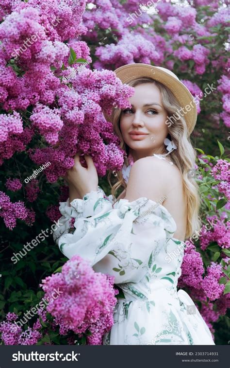 Beautiful Stylish Cute Blonde White Dress Stock Photo 2303714931 Shutterstock