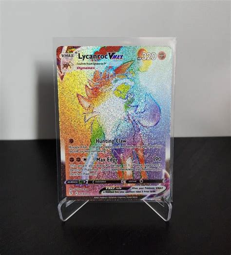 Pok Mon Tcg Lycanroc Vmax Rainbow Evolving Skies Secret Rare