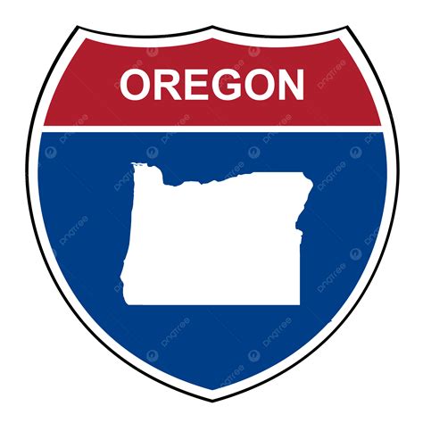 Oregon Interstate Highway Shield Oregon Travel American White