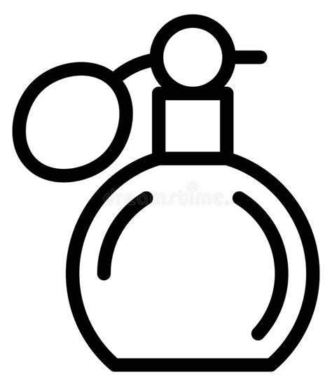 perfume bottle black icon aroma fragrant symbol stock vector