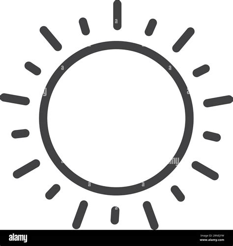 Sunshine Icon Hot Summer Sun Linear Symbol Stock Vector Image Art Alamy