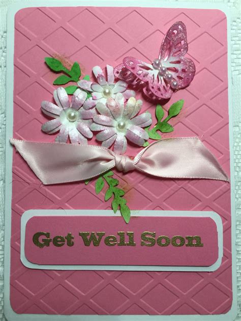 Get Well Soon Cards Elegant Feminine Handmade Beautiful Etsy Get