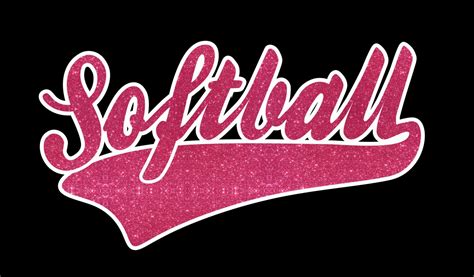 Custom Two Color Softball Car Decal Sticker In Glitter Or