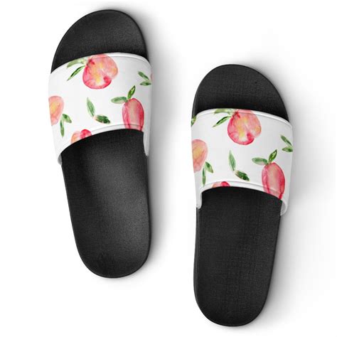 Gzhjmy Stylish Slides For Women Men Pink Peach Fruits Soft Flexible