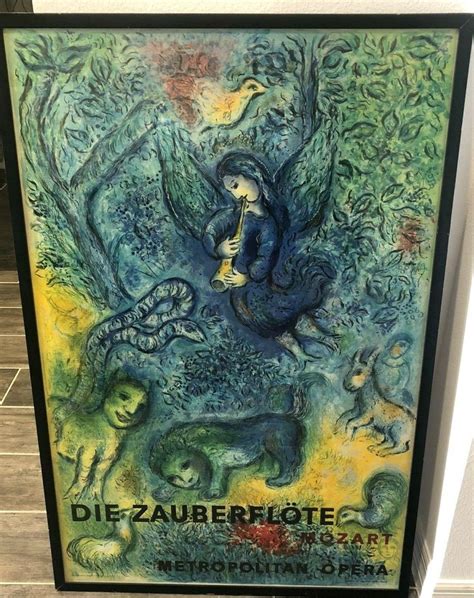 Sold Price Marc Chagall Original 1966 Poster Mozart Magic Flute Die