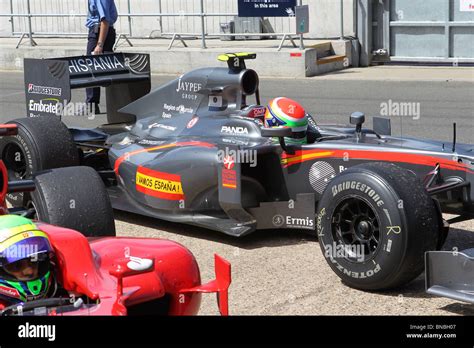 Sakon Yamamoto Of Hispania Racing Team Car In The Pit Lane At The 2010