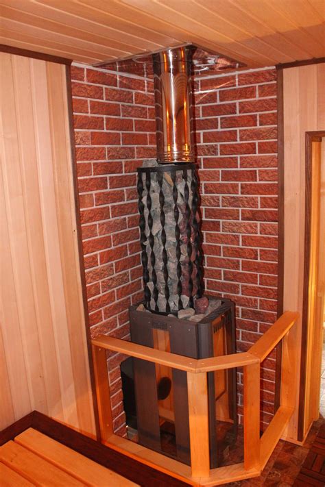 Защитный экран для печи в парной: ограждение, плитка под печь в бане с ...