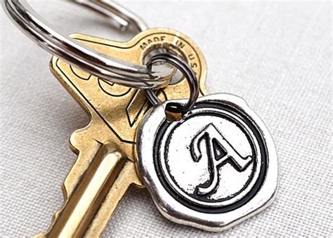 Personalized Keychain Monogram Keychain Add on Initial - Etsy