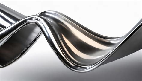 Premium Photo Abstract Fluid Metal Bent Form Metallic Shiny Curved