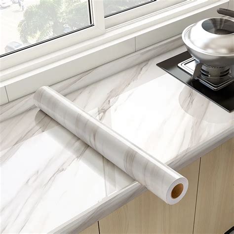 Marble Adhesive Vinyl Waterproof Film For Countertops Kitchen Bathroom