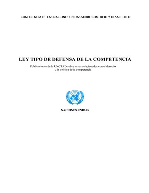 Ley Tipo De Defensa De La Competencia