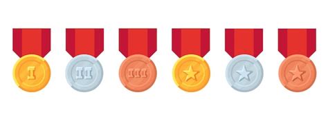 Золотые, серебряные и бронзовые медали | Премиум векторы