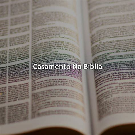 O Que A Bíblia Diz Sobre Casamento Civil - Bíblia da Bíblia