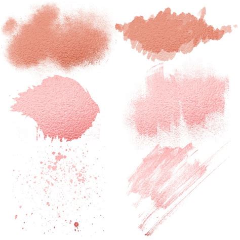 Nude Pink Splashes Clipart Nude Brush Strokes Clip Art Nude Etsy