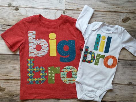 Big Bro Lil Bro Set Red Big Bro Shirt Sibling Shirts Big Brother Little Brother Set Big Brother