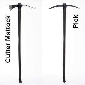 Pick and Mattock | Extra-long 46 inch handles | Cutter Mattock + Pickaxe