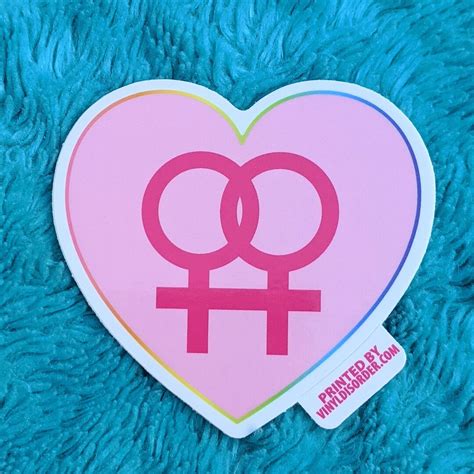 Waterproof Sapphic Vinyl Sticker Glossy Sticker WLW Sticker LGBTQ Sticker Lesbian Sticker