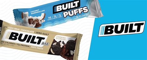 Built Bar 12 Pack High Protein Energy Bars Gluten Free Chocolate Covered Low