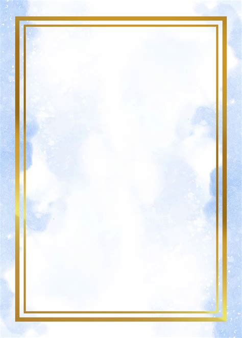 watercolor border invitation template  edit