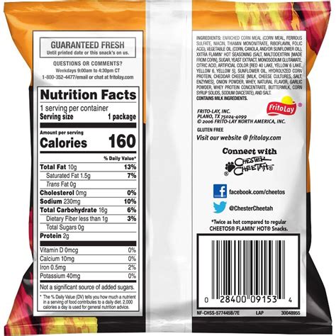 Buy Cheetos Crunchy Flamin Hot Cheese Flavored Snacks Oz In
