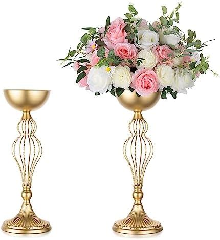 Amazon Weysat Pcs Tall Vases For Centerpieces Inch Trumpet