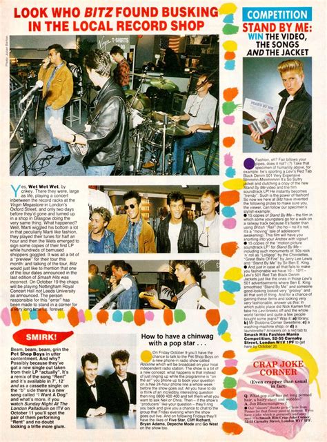 Graeme Wood On Twitter From October 1987 Smash Hits Magazine Features