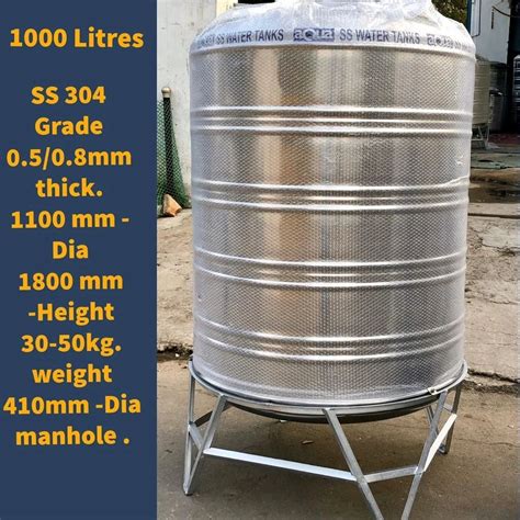 Stainless Steel Water Storage Tanks 1001 5000 L At 23000 Piece In Guntur