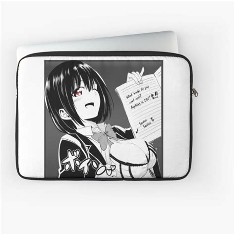 Waifu Material Japanese Hentai Manga Lewd Aesthetic Vaporwave Anime Girl Service Laptop Sleeve