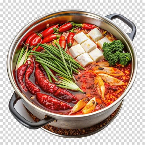 Premium Psd Sichuan Hot Pot Isolated On Transparent Background