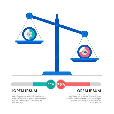 Premium Vector Flat Design Balance Infographics Template