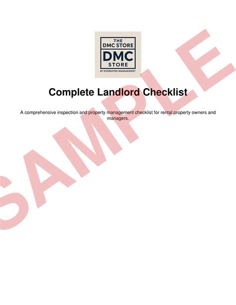 Complete Landlord Checklist PDF - Full Property Inspection Form – The