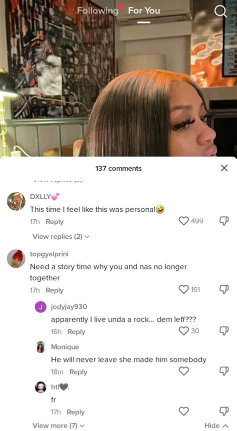 Jada Kingdom Posts Naked Picture On TikTok Fans Question If She Broke Up With Nas YARDHYPE