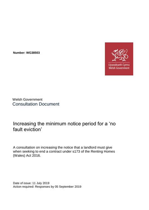 PDF Increasing The Minimum Notice Period For A No Fault Eviction