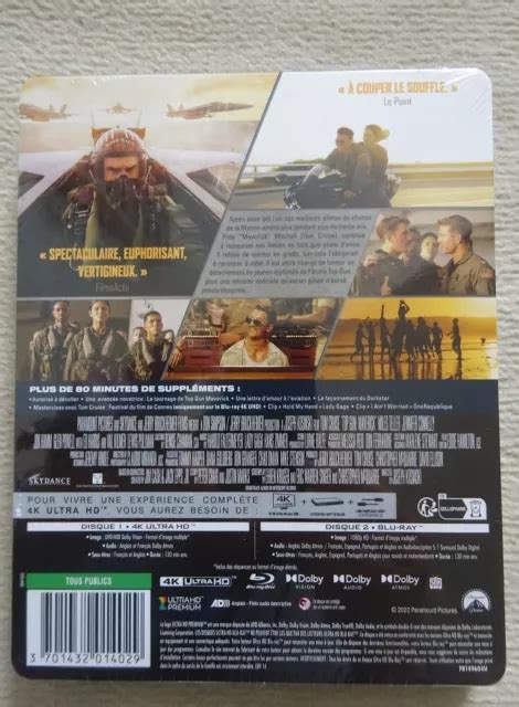 Top Gun Maverick Tom Cruise Steelbook Blu Ray K Ultra Hd Neuf Eur