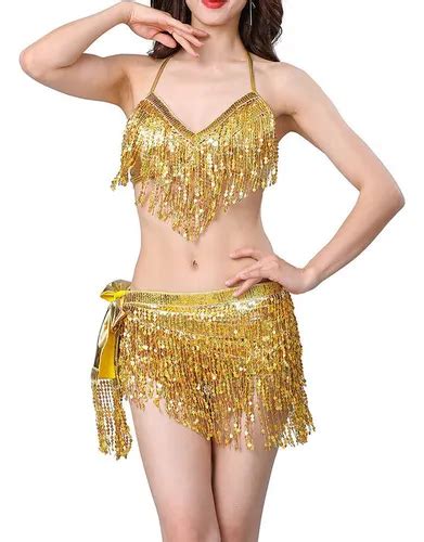 Conjunto De Bikini Con Flecos Para Mujer lentejuelas Meses sin interés