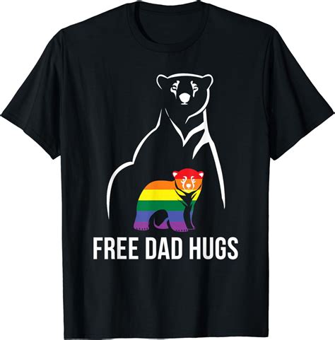 Free Dad Hugs Gay Pride Lgbt Rainbow Men T Shirt Walmart