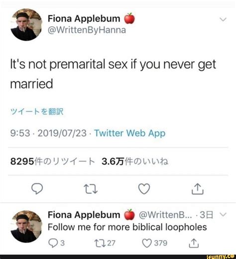 It S Not Premarital Sex If You Never Get Married 9 53 Twitter Web App Follow Me For More